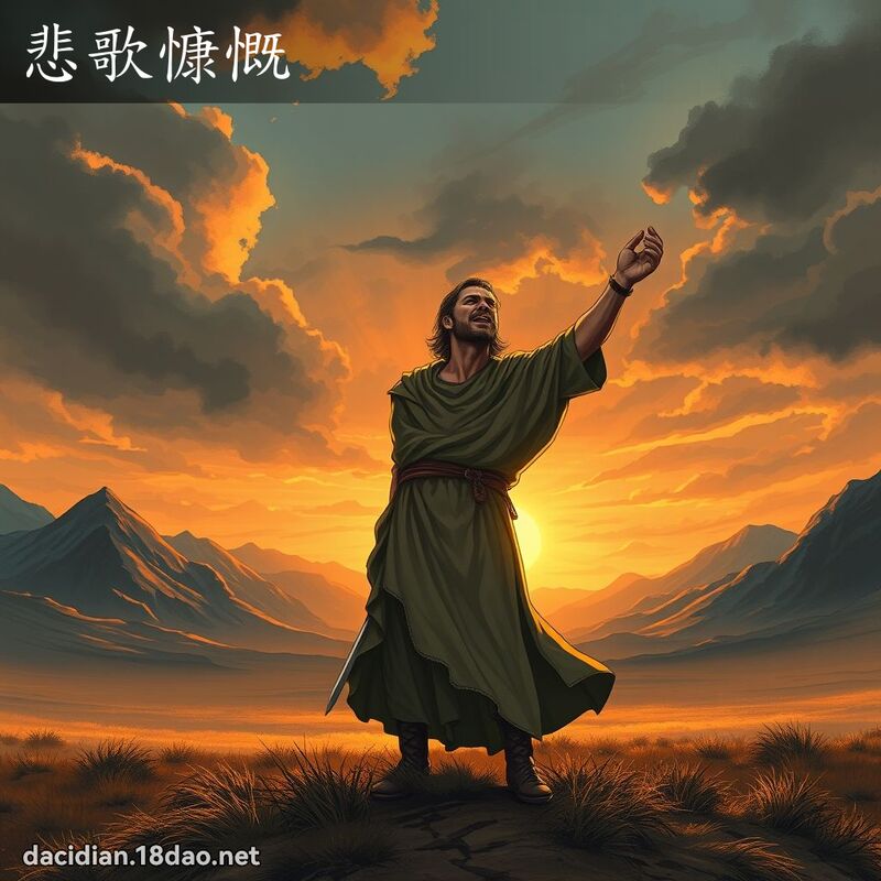 悲歌慷慨 - 國語大辭典配圖