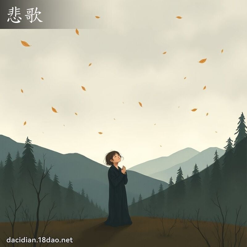 悲歌 - 國語大辭典配圖
