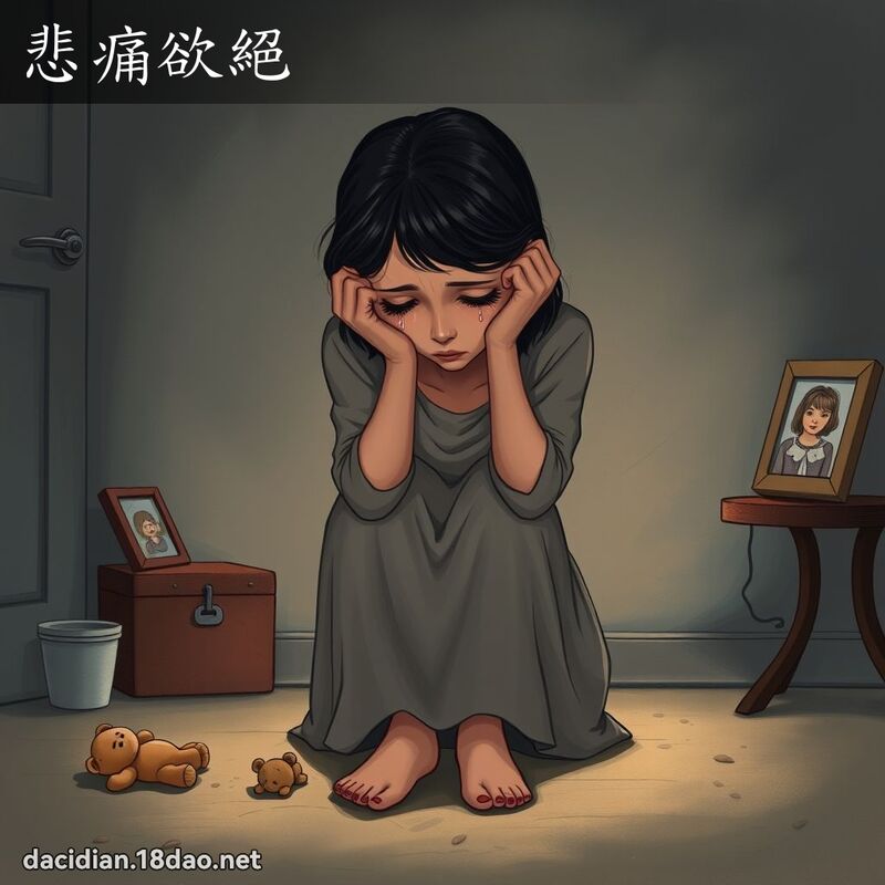 悲痛欲絕 - 國語大辭典配圖