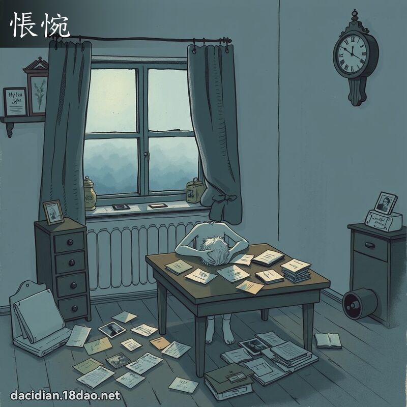 悵惋 - 國語大辭典配圖