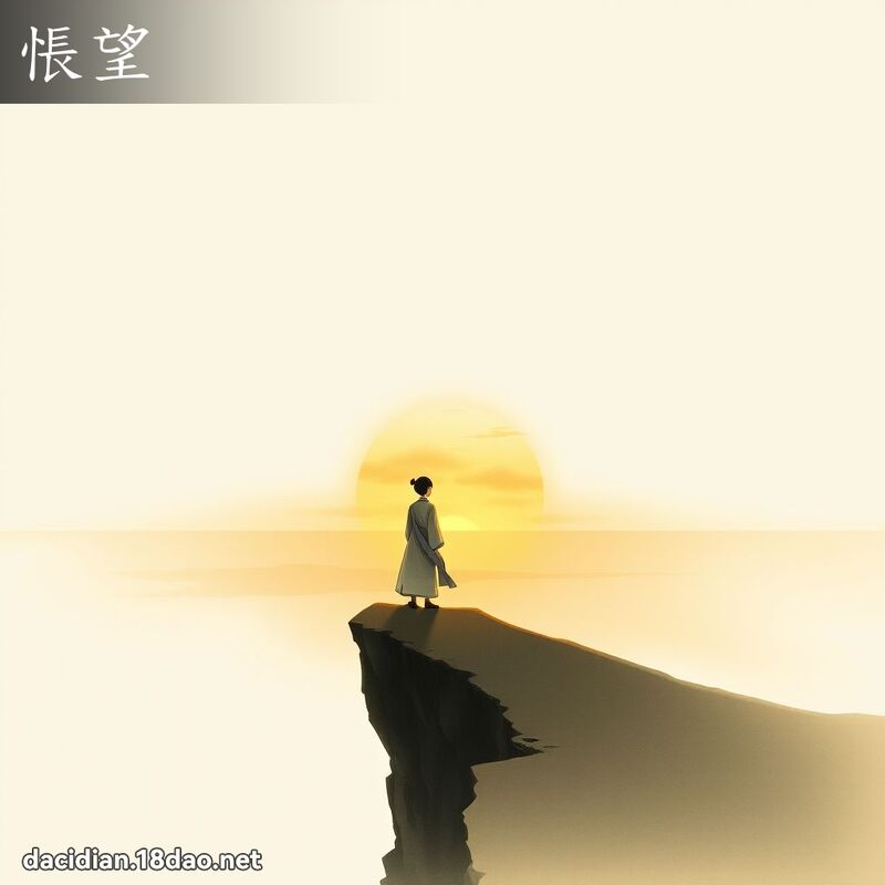 悵望 - 國語大辭典配圖