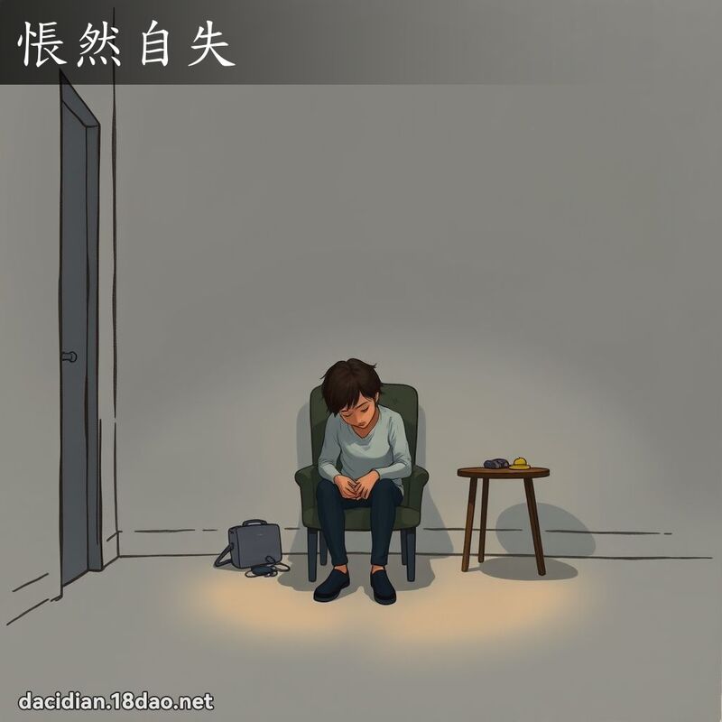悵然自失 - 國語大辭典配圖