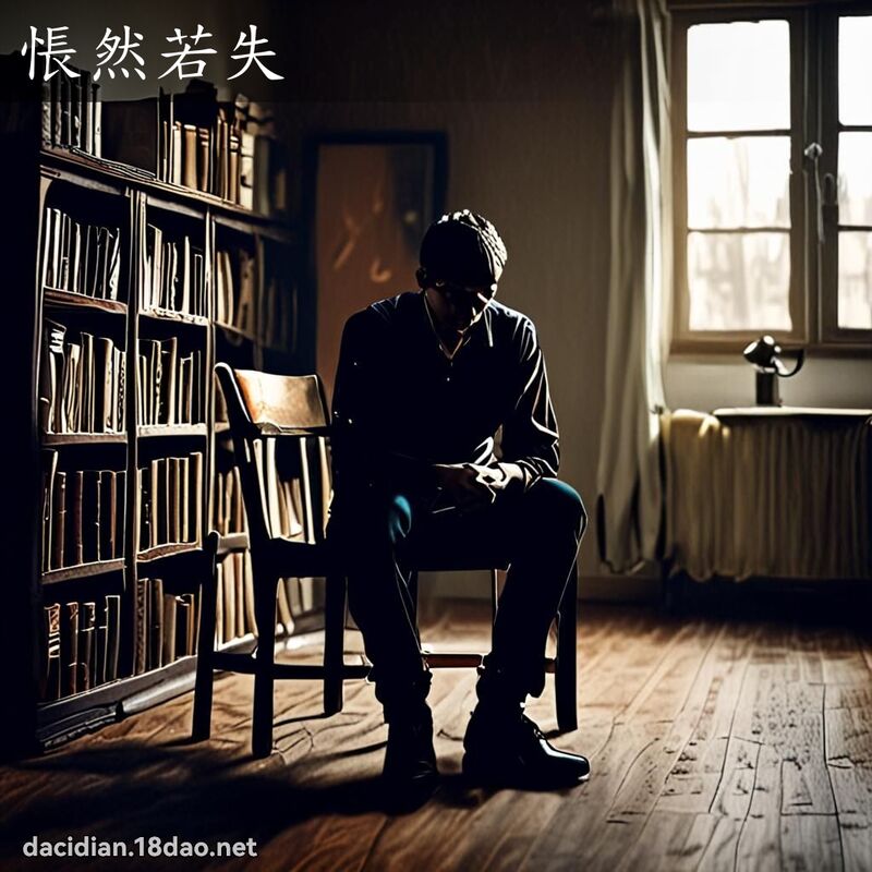 悵然若失 - 國語大辭典配圖