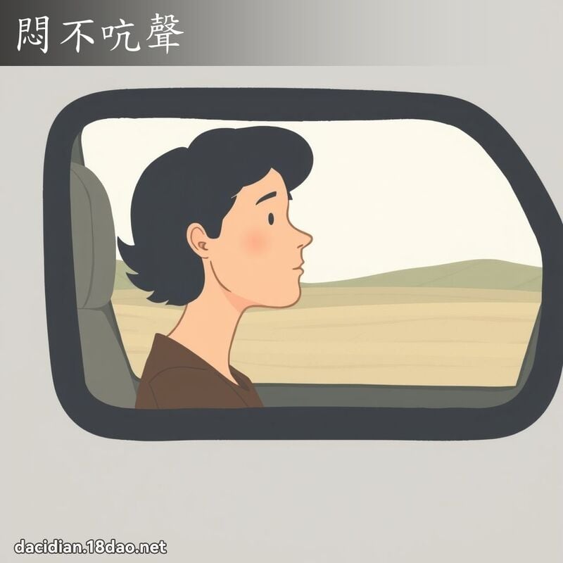 悶不吭聲 - 國語大辭典配圖
