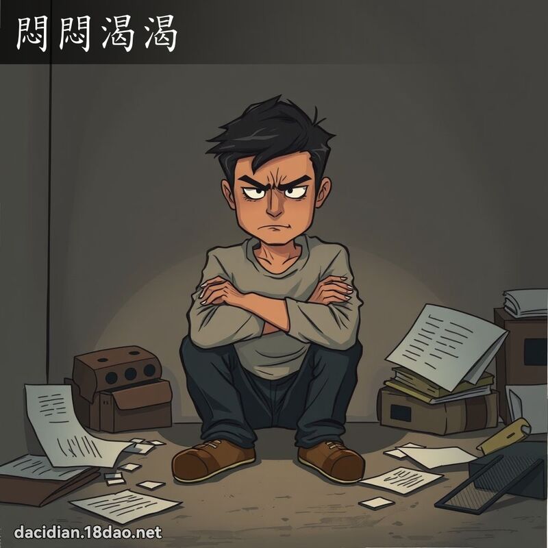 悶悶渴渴 - 國語大辭典配圖