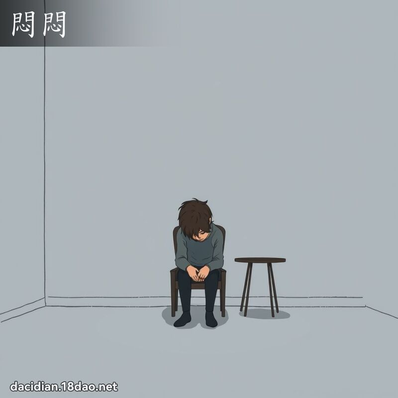 悶悶 - 國語大辭典配圖