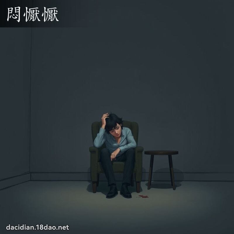 闷懨懨 - 国语大辞典配图