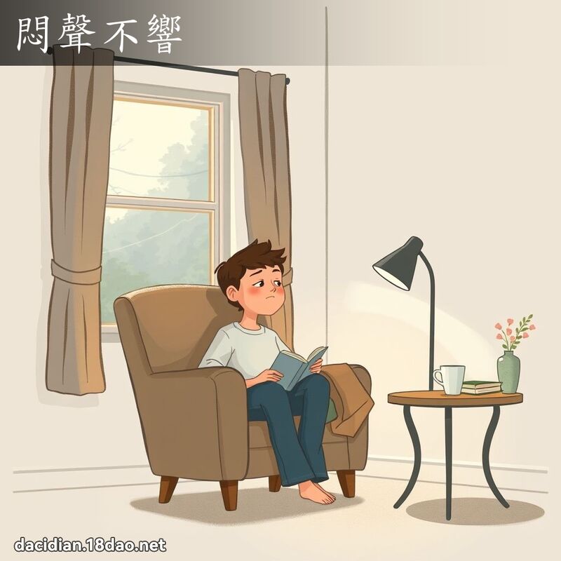 闷声不响 - 国语大辞典配图