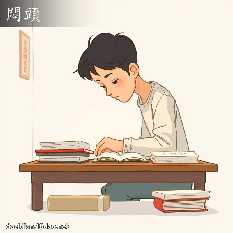 闷头 - 国语大辞典配图