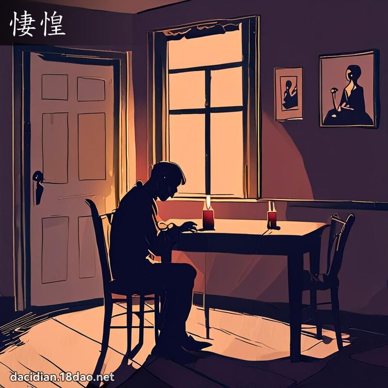 悽惶 - 国语大辞典配图