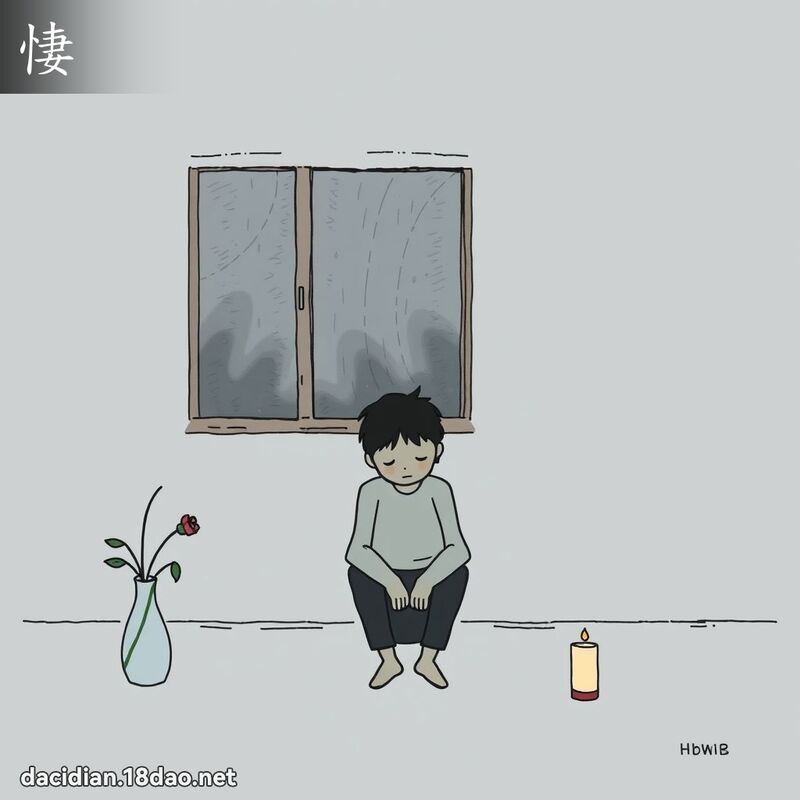 悽 - 國語大辭典配圖