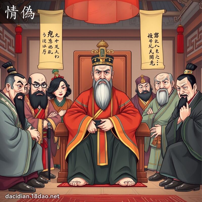 情偽 - 國語大辭典配圖