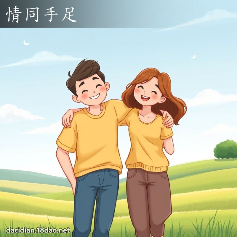 情同手足 - 国语大辞典配图