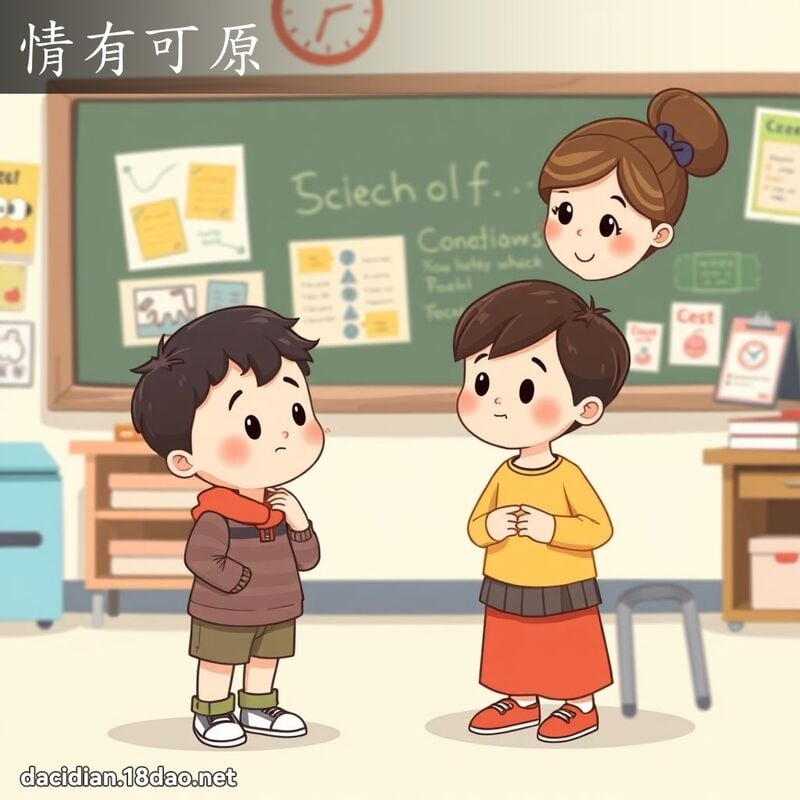情有可原 - 國語大辭典配圖