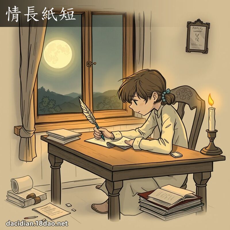 情長紙短 - 國語大辭典配圖