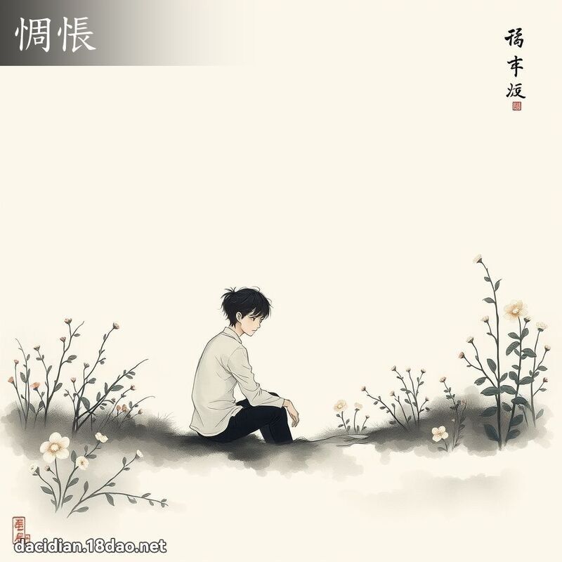惆悵 - 國語大辭典配圖