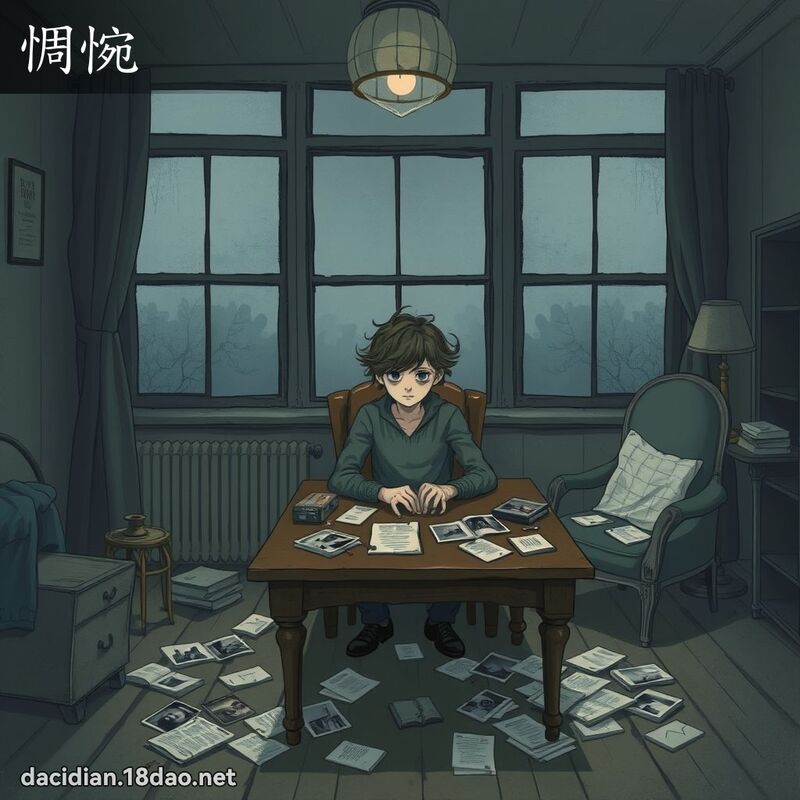 惆惋 - 國語大辭典配圖