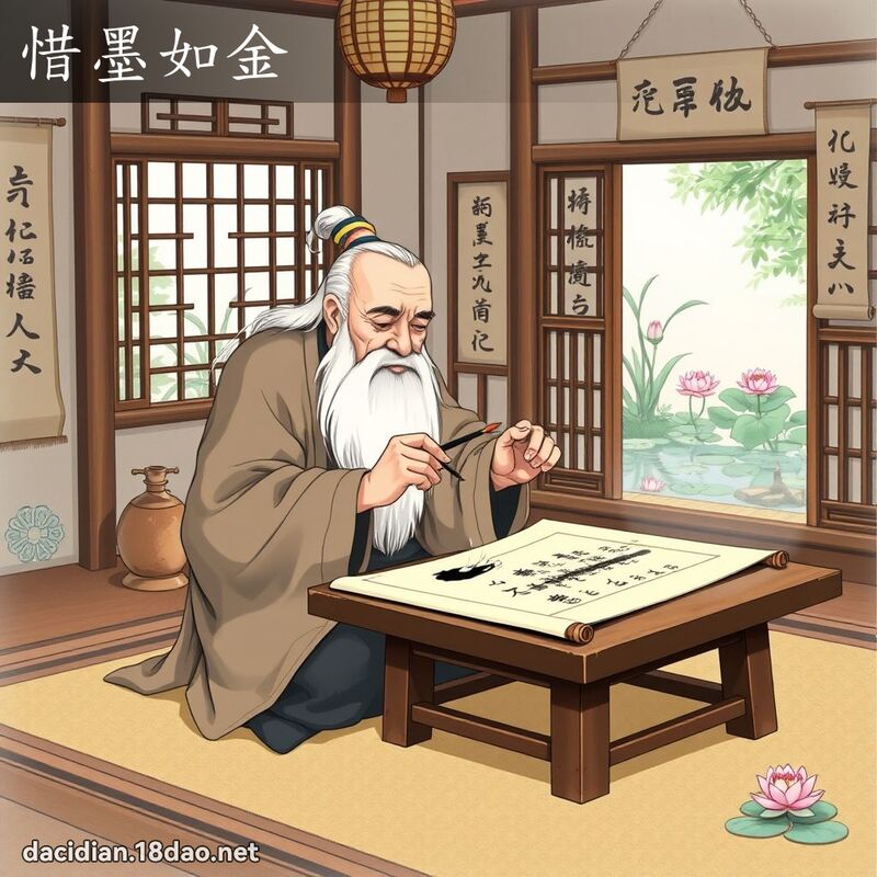 惜墨如金 - 国语大辞典配图