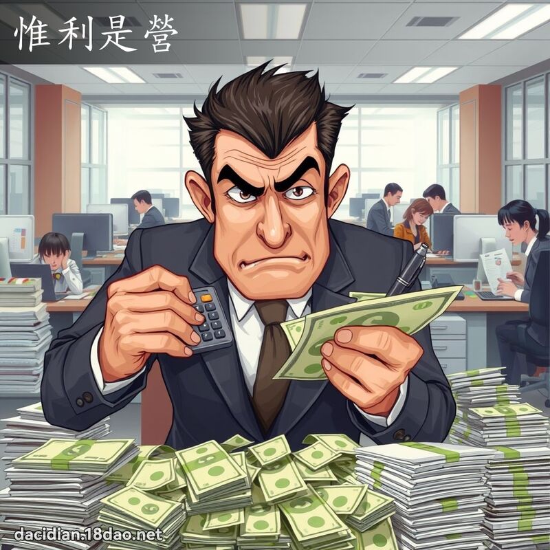 惟利是营 - 国语大辞典配图