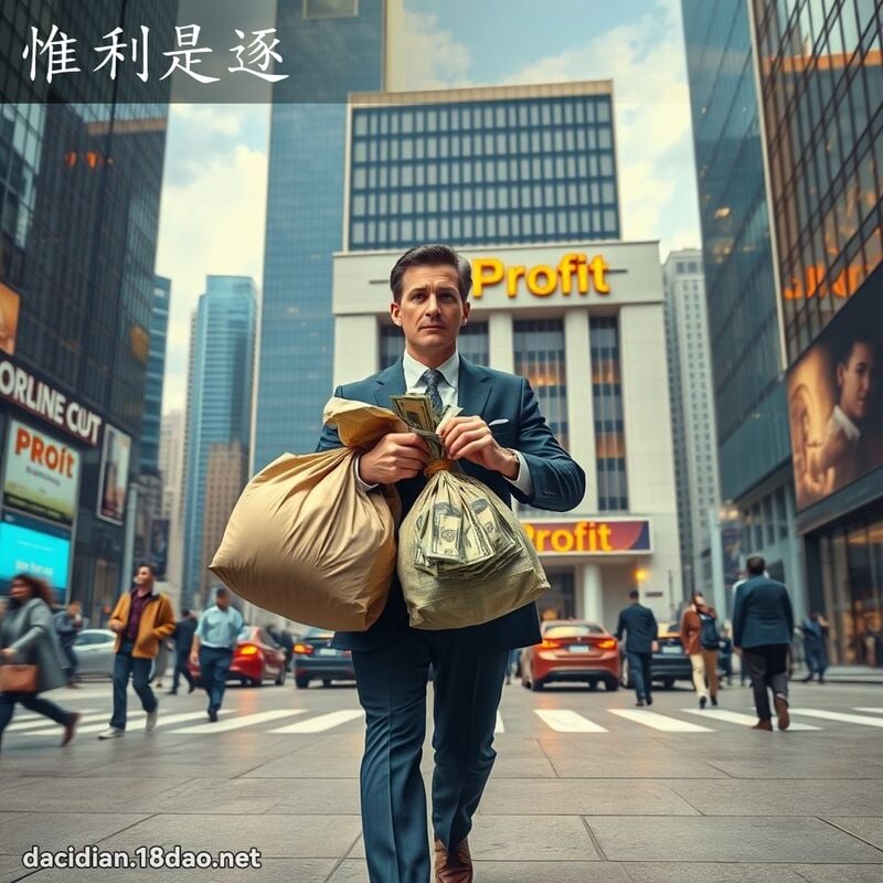 惟利是逐 - 國語大辭典配圖