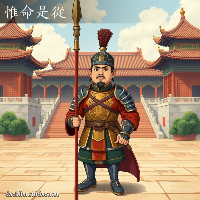 惟命是從 - 國語大辭典配圖