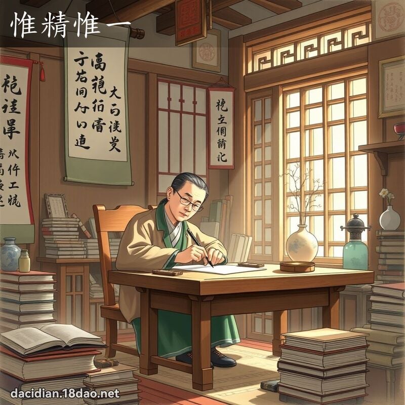 惟精惟一 - 國語大辭典配圖