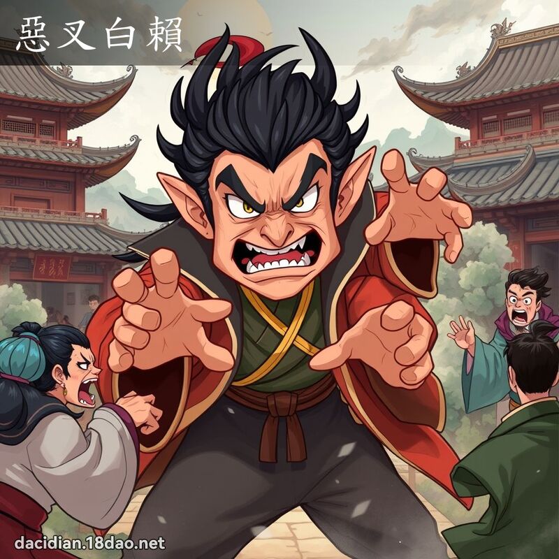 惡叉白賴 - 國語大辭典配圖