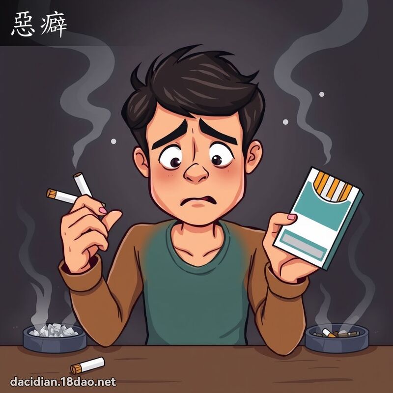 恶癖 - 国语大辞典配图