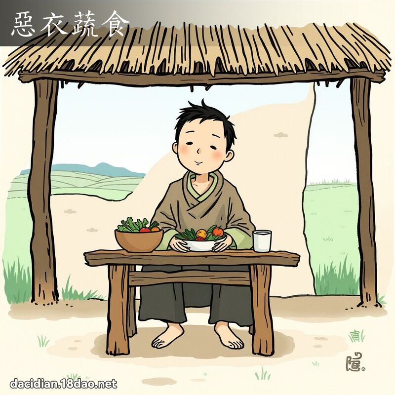 惡衣蔬食 - 國語大辭典配圖