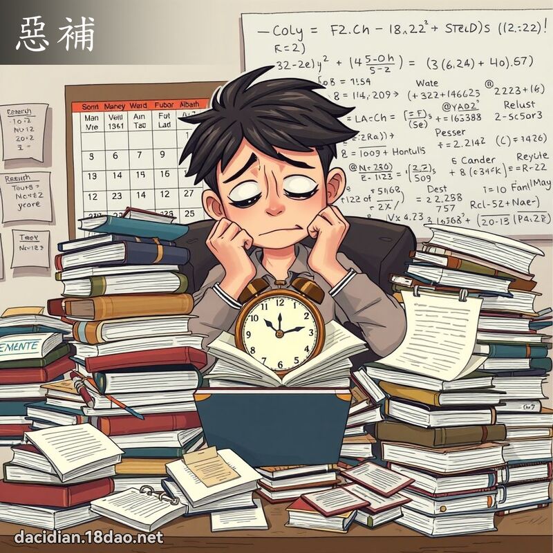 惡補 - 國語大辭典配圖