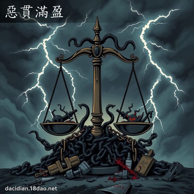 惡貫滿盈 - 國語大辭典配圖