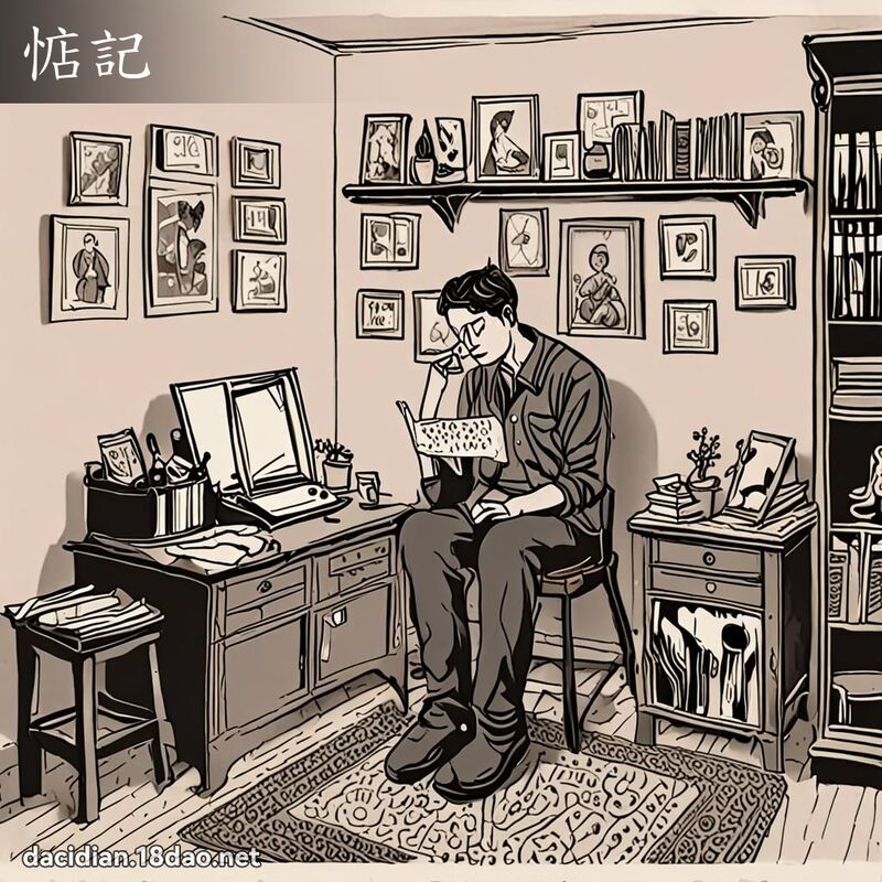 惦記 - 國語大辭典配圖