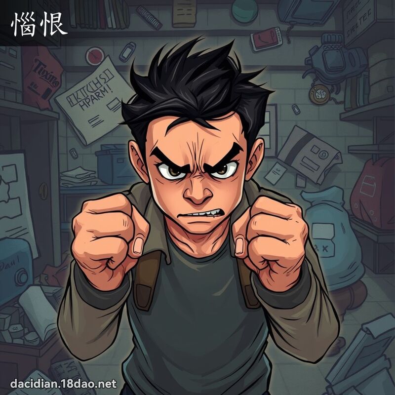 恼恨 - 国语大辞典配图