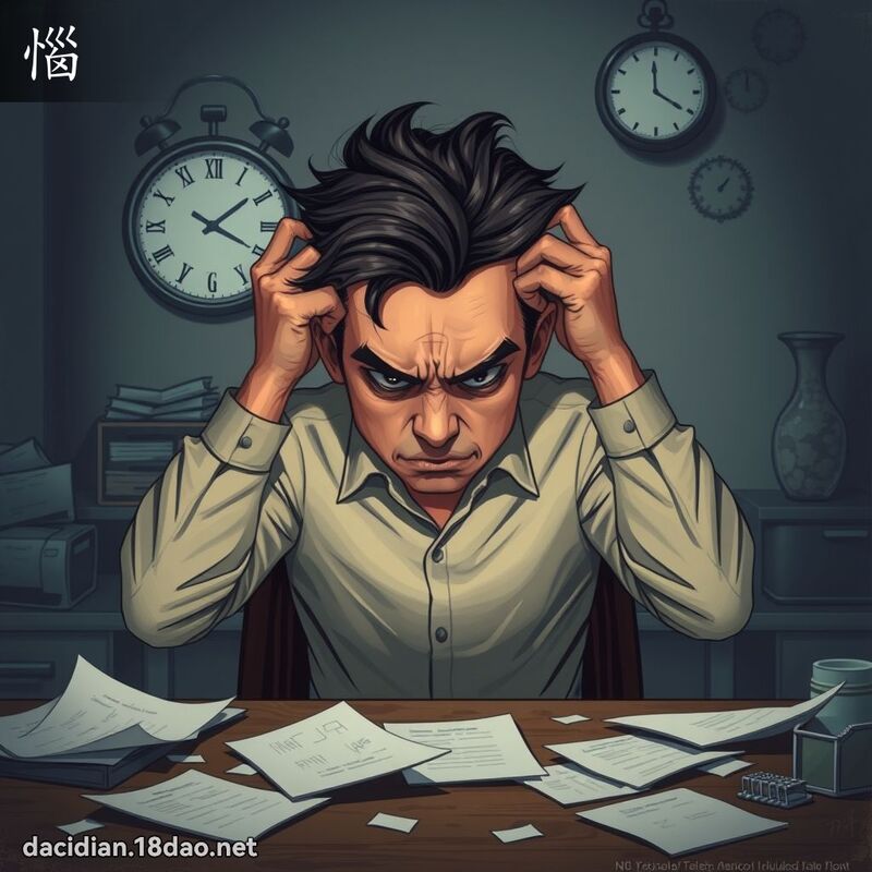 惱 - 國語大辭典配圖