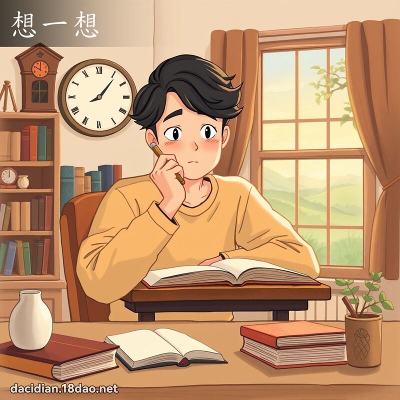想一想 - 國語大辭典配圖