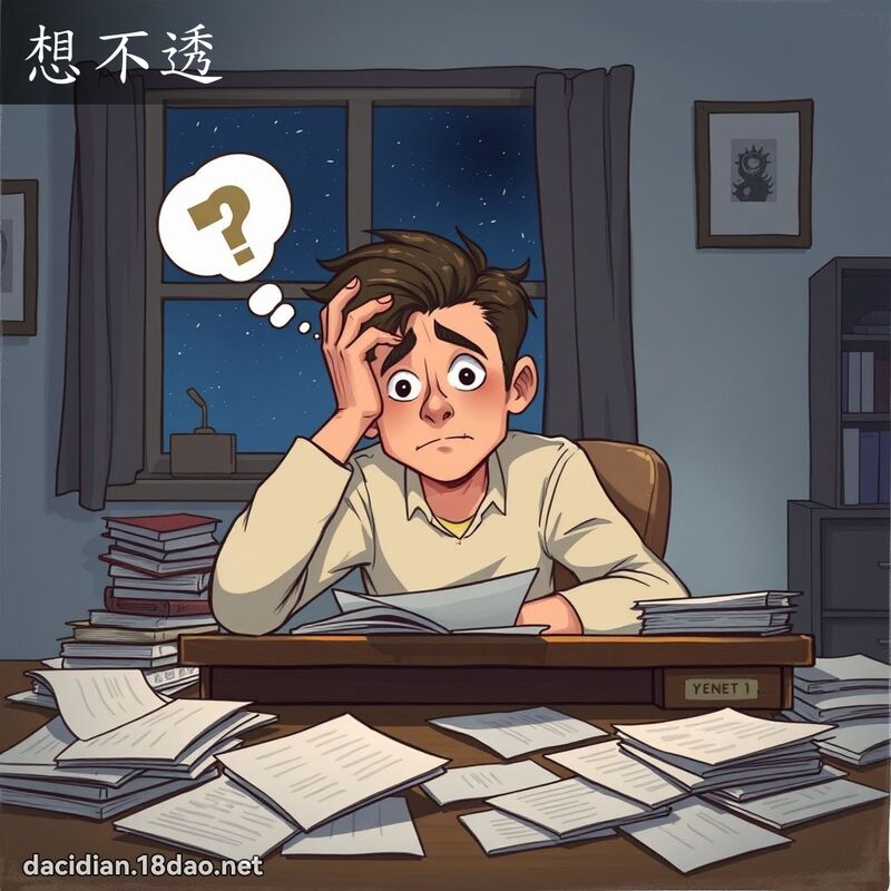 想不透 - 国语大辞典配图
