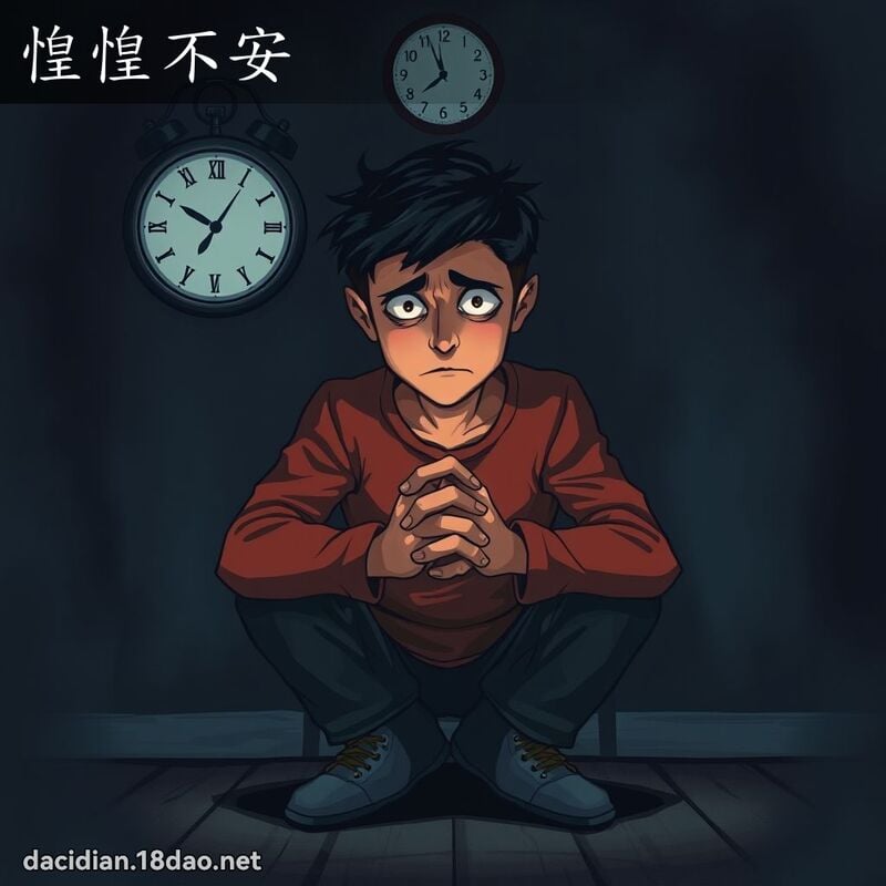 惶惶不安 - 國語大辭典配圖