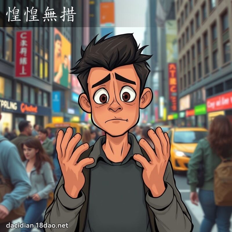 惶惶無措 - 國語大辭典配圖
