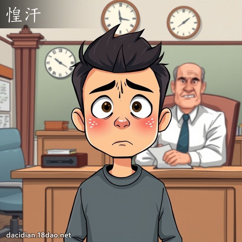 惶汗 - 国语大辞典配图