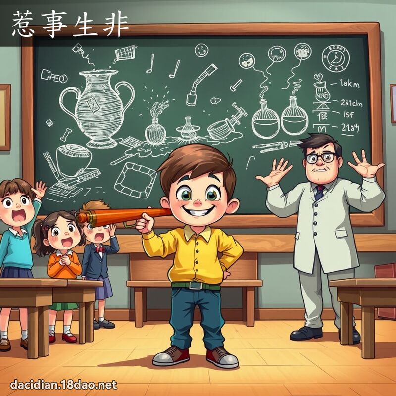 惹事生非 - 国语大辞典配图