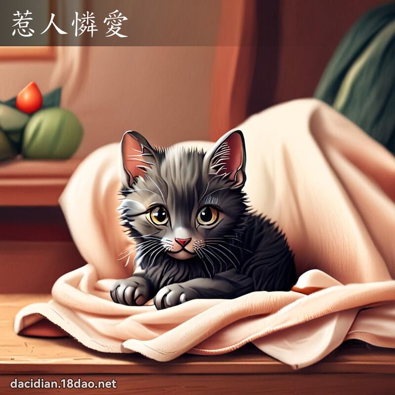 惹人怜爱 - 国语大辞典配图