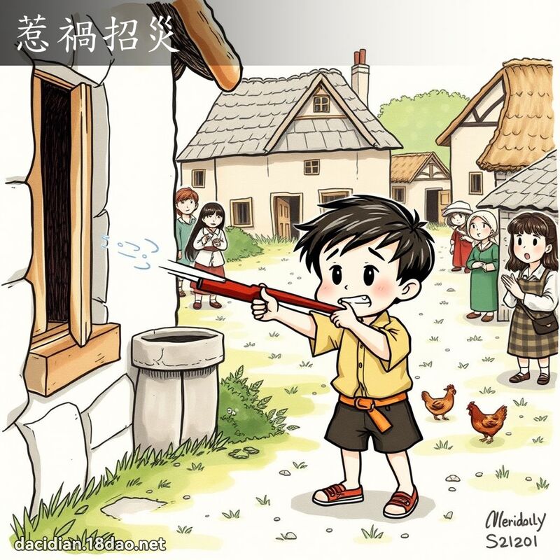惹祸招灾 - 国语大辞典配图