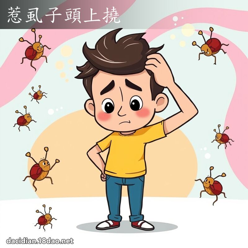 惹虱子头上挠 - 国语大辞典配图