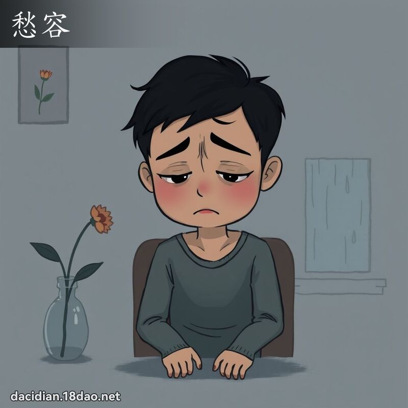 愁容 - 國語大辭典配圖