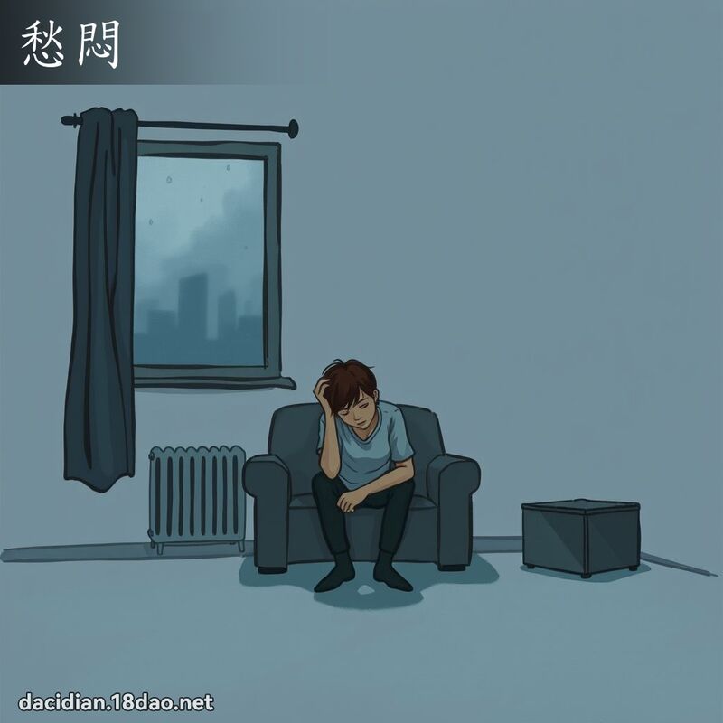 愁闷 - 国语大辞典配图