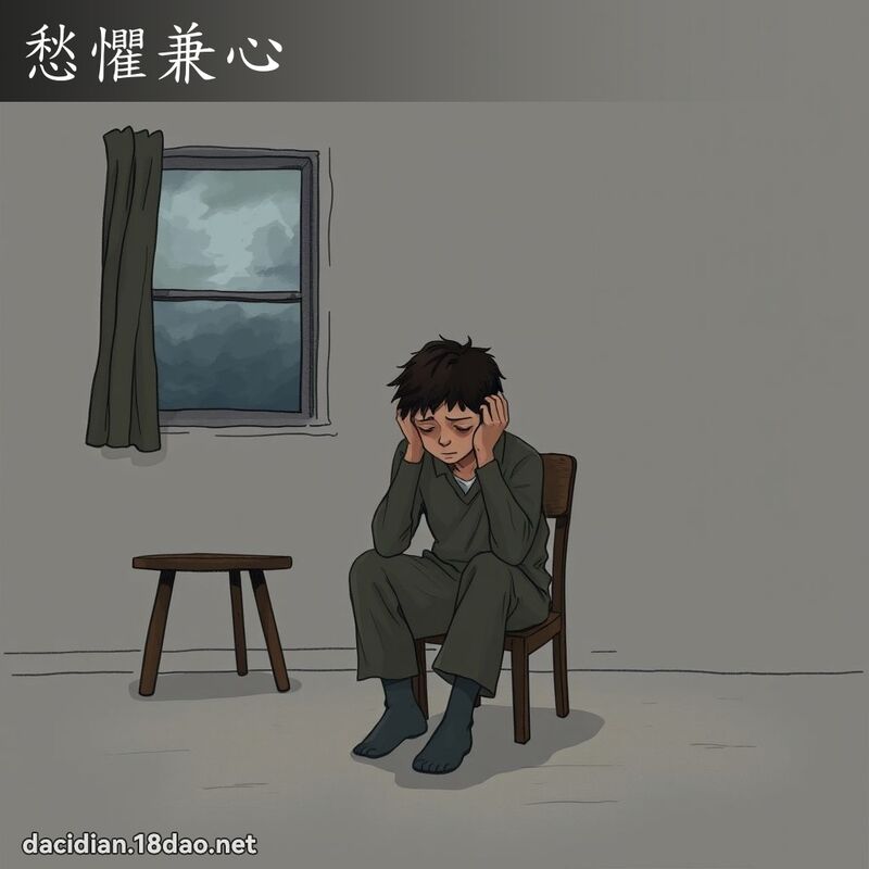 愁惧兼心 - 国语大辞典配图