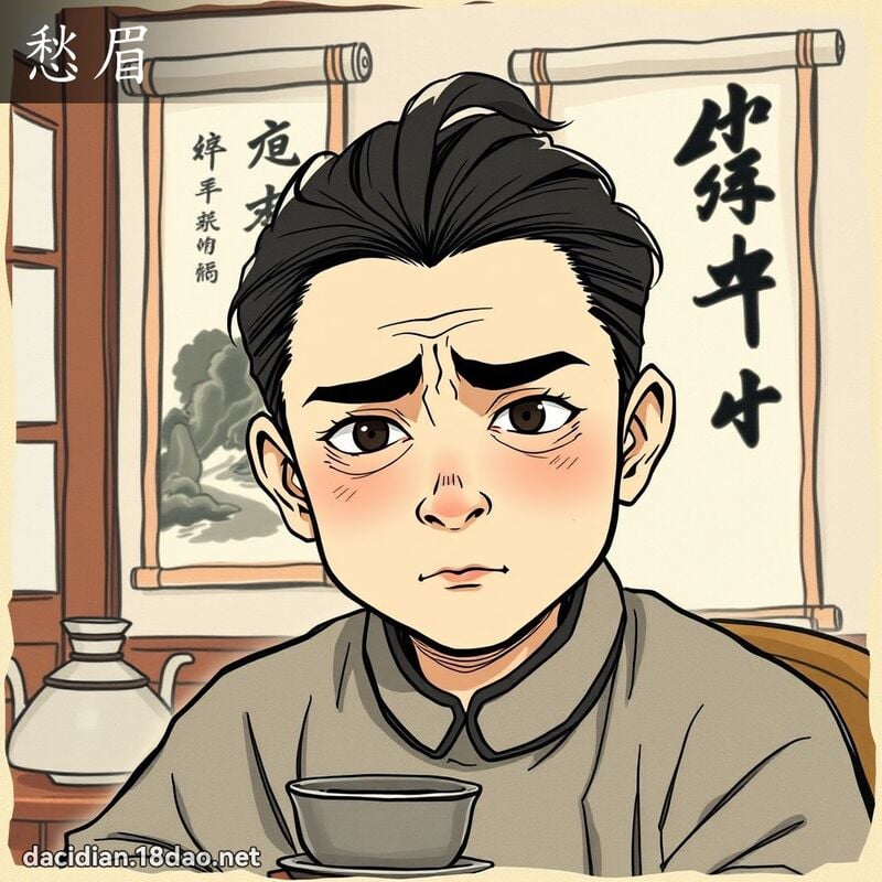 愁眉 - 国语大辞典配图