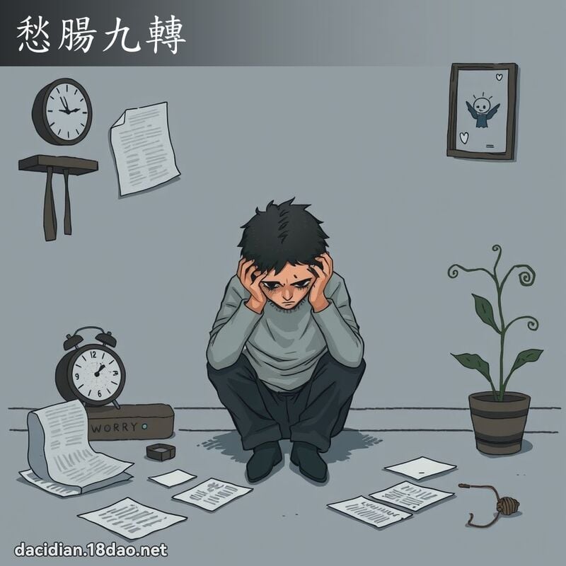 愁腸九轉 - 國語大辭典配圖