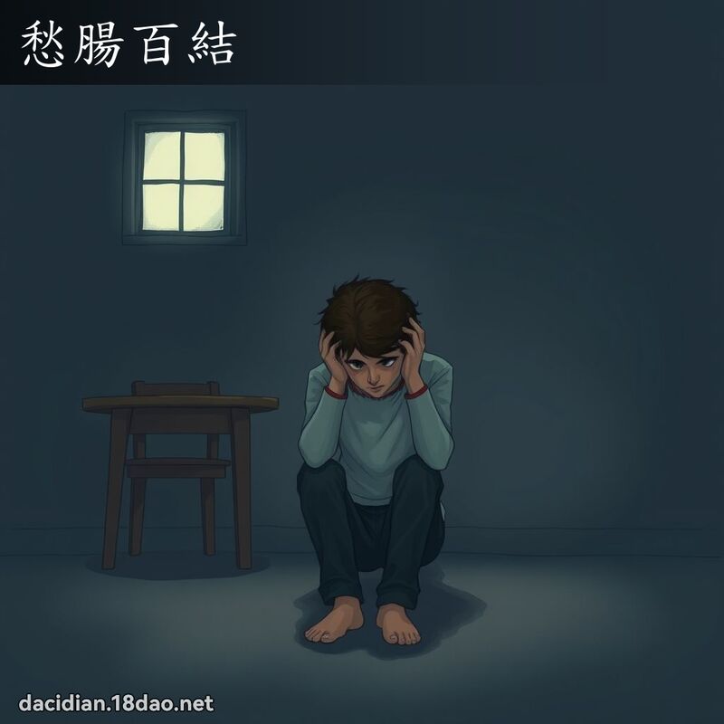 愁肠百结 - 国语大辞典配图