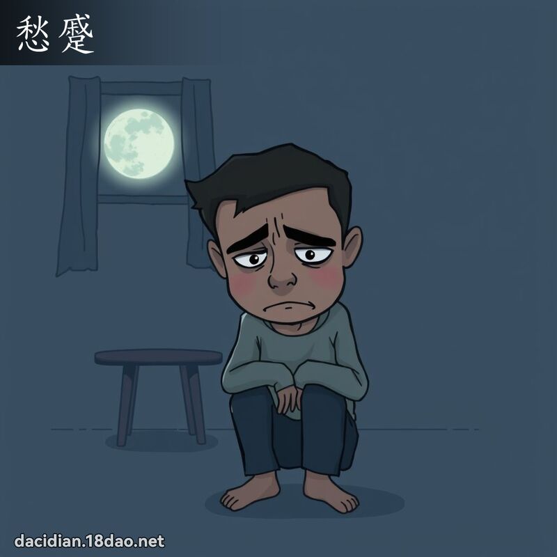 愁蹙 - 国语大辞典配图
